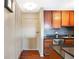Apartment entryway with wood floors and built-in storage at 3965 N Meridian St # Apt 6C, Indianapolis, IN 46208