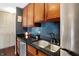 Kitchen sink and granite countertop detail at 3965 N Meridian St # Apt 6C, Indianapolis, IN 46208