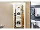 Stackable washer and dryer in a small laundry room at 3965 N Meridian St # Apt 6C, Indianapolis, IN 46208