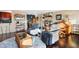 Spacious living room with hardwood floors, comfortable seating and home office at 3965 N Meridian St # Apt 6C, Indianapolis, IN 46208