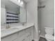 Modern bathroom with double vanity and a shower/tub combo at 4223 Mardale Ln, Bargersville, IN 46106