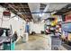 Unfinished basement with dehumidifiers and storage at 457 S High School Rd, Indianapolis, IN 46241