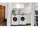 Convenient laundry room with washer and dryer at 457 S High School Rd, Indianapolis, IN 46241
