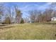 Spacious backyard with mature trees and open space at 6346 E County Road 100 S, Avon, IN 46123