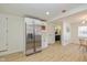 Stainless steel appliances and white cabinetry in this updated kitchen at 6346 E County Road 100 S, Avon, IN 46123