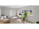 Bright living room with wood floors, neutral walls, and large windows providing ample natural light at 6471 Homestead Dr, Indianapolis, IN 46227