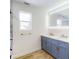 Elegant bathroom with double vanity and marble top at 1306 E Minnesota St, Indianapolis, IN 46203