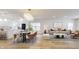 Open concept dining room features a marble table and stylish chairs at 1306 E Minnesota St, Indianapolis, IN 46203