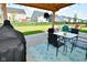 Covered patio with dining area and backyard view at 19243 Foley Dr, Westfield, IN 46074