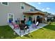 Relaxing backyard patio with fire pit and seating area at 19243 Foley Dr, Westfield, IN 46074