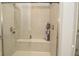 Modern shower with built-in seat and glass enclosure at 19243 Foley Dr, Westfield, IN 46074