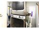 Stackable Maytag washer and dryer in a closet at 4351 Village Parkway W Cir # 5, Indianapolis, IN 46254