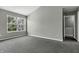 Bedroom with gray carpet and high ceilings at 4652 Kimmeridge Ln, Indianapolis, IN 46254