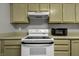 Kitchen boasts white appliances, including a microwave and stove at 4652 Kimmeridge Ln, Indianapolis, IN 46254