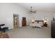 Spacious main bedroom featuring a ceiling fan, neutral walls, and ample natural light creating a serene and inviting atmosphere at 6595 Reserve Dr, Indianapolis, IN 46220
