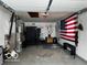 Garage converted into home gym with American flag at 81 Middleton Rd, Franklin, IN 46131