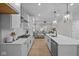 Modern kitchen featuring white cabinets, stainless steel appliances, and a spacious island at 1705 Real St, Indianapolis, IN 46240