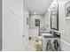 Clean bathroom with vanity, toilet, and shower at 387 W Roszell Dr, Nineveh, IN 46164