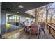 Deck features a dining table and chairs, perfect for outdoor entertaining at 387 W Roszell Dr, Nineveh, IN 46164