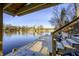 Lake view from under a covered dock at 387 W Roszell Dr, Nineveh, IN 46164