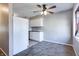 Dining area with carpet and ceiling fan at 5619 N Rural St, Indianapolis, IN 46220