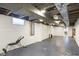 Unfinished basement with laundry hookups and storage at 6072 Meridian St W Dr, Indianapolis, IN 46208