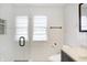 Clean bathroom with white subway tile and glass shower at 6072 Meridian St W Dr, Indianapolis, IN 46208