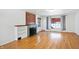 Hardwood floors and a fireplace in this living room at 6072 Meridian St W Dr, Indianapolis, IN 46208