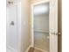 Bathroom with shower and door leading to bedroom at 9812 W 900 N Rd, Elwood, IN 46036