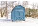Blue storage shed in the backyard at 9812 W 900 N Rd, Elwood, IN 46036