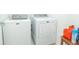 Convenient laundry room with washer, dryer, and storage space at 1226 Arlington Dr, Greenfield, IN 46140