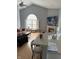 Open kitchen with white cabinets and stainless steel appliances at 1294 Lexington Trl, Greenfield, IN 46140
