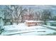 House and yard, winter view at 1363 & 1367 S Belmont Ave, Indianapolis, IN 46221