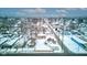 Aerial view of street, snow covered houses at 1363 & 1367 S Belmont Ave, Indianapolis, IN 46221