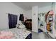 Bedroom with a double bed and dark wood dresser at 1363 & 1367 S Belmont Ave, Indianapolis, IN 46221