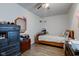 Bedroom with a double bed and dresser at 1363 & 1367 S Belmont Ave, Indianapolis, IN 46221