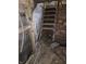 Image of a damaged basement featuring structural issues, a wooden ladder, and exposed walls at 1601 Spann Ave, Indianapolis, IN 46203