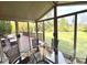 Enclosed sunroom with glass table and chairs, perfect for enjoying the outdoors year-round at 30 Village Ct, Zionsville, IN 46077