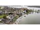 Waterfront community with many homes and boat docks at 3150 Beach Blvd, Cicero, IN 46034