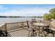 Deck space with patio seating and a scenic view of the lake at 3150 Beach Blvd, Cicero, IN 46034