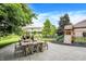 Outdoor patio with seating area, fire pit, and playground in view at 3828 Highland Park Dr, Greenwood, IN 46143