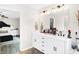 Clean bathroom with double vanity and updated fixtures at 3828 Highland Park Dr, Greenwood, IN 46143