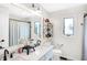 Elegant bathroom with double vanity and updated fixtures at 3828 Highland Park Dr, Greenwood, IN 46143