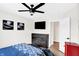 Bedroom with dresser, TV and mini-fridge at 3828 Highland Park Dr, Greenwood, IN 46143