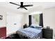 Bedroom with double bed and large window at 3828 Highland Park Dr, Greenwood, IN 46143