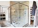 Large walk-in shower with glass enclosure at 3828 Highland Park Dr, Greenwood, IN 46143