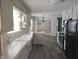 Modern kitchen featuring stainless steel appliances and ample counter space at 515 Wedgewood Dr, Anderson, IN 46013