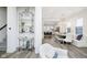 Open concept dining area with kitchen and breakfast bar at 559 Fulton St, Indianapolis, IN 46202