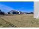 Exterior of home featuring a large backyard with a fence, views of neighboring houses and a gazebo at 4061 Omaha Dr, Bargersville, IN 46106