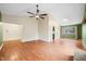 Spacious living room with hardwood floors and high ceilings at 7817 Dartmouth Rd, Indianapolis, IN 46260